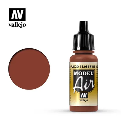 Vallejo Model Air 71.084 Fire Red 17mL