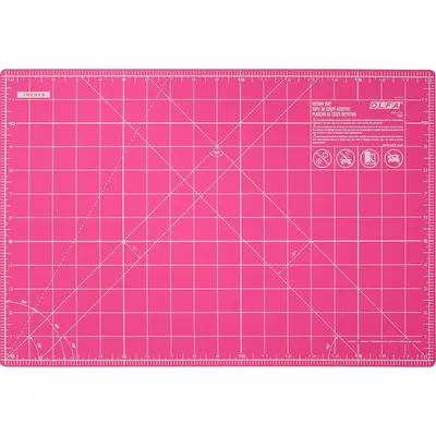 OLFA 12" x 18" Double Sided Rotary Mat, Pink
