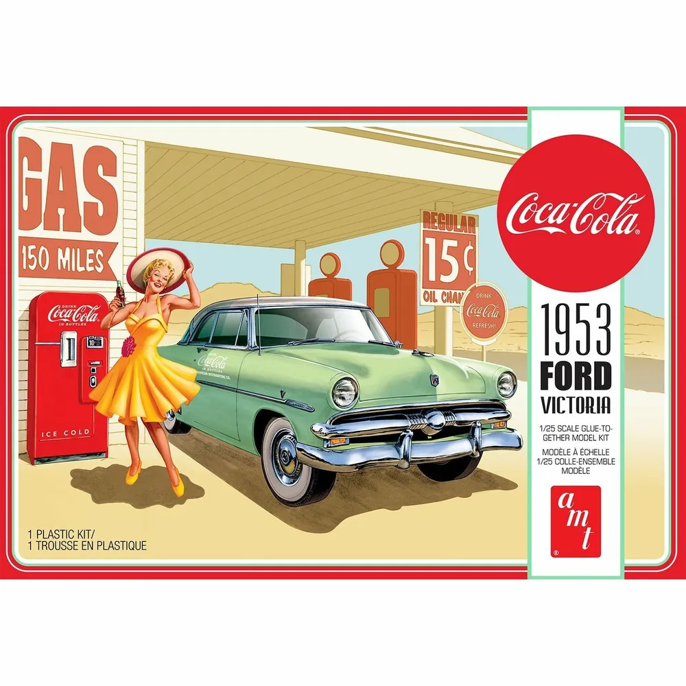 1953 Ford Victoria Hardtop w/Coca Cola vending machine 1/25 by AMT