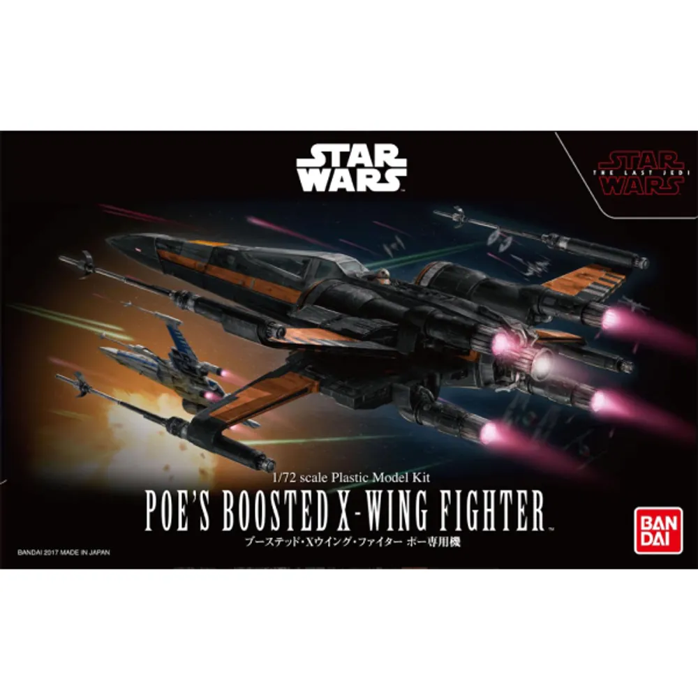 Poe's Boosted X-Wing Fighter 1/72 Star Wars Model Kit #0219752 by Bandai