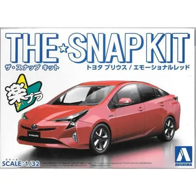 The Snap Kit Toyota Prius (Red) 1/32 #54178 by Aoshima