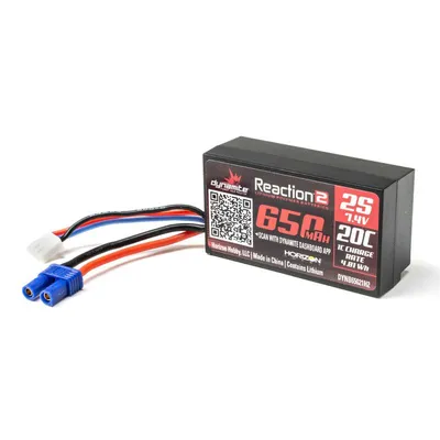 7.4V 650mAh 2S 20C Hardcase LiPo Battery: EC2