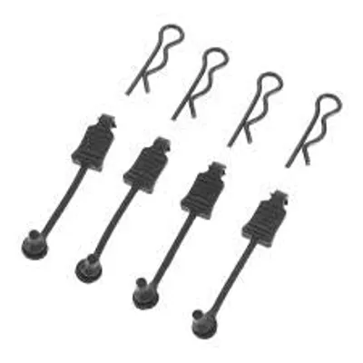 Arrma AR390165 Body Clip Retainers 1/10 Scale (Black, 4)