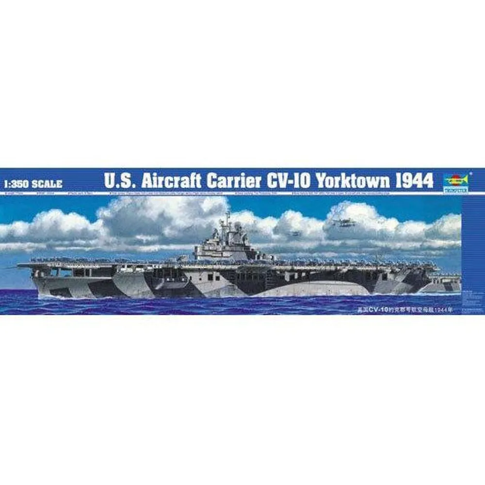 U.S. CV-10 Yorktown 1944 1/350 Model Ship Kit #5603 by Trumpeter