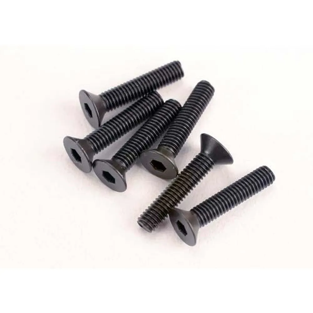 Traxxas 3X15mm Flat Head Machine Screw (6) TRA2553