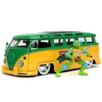 Jada Hollywood Rides 1962 VW Bus w/Leonardo (TMNT) 1/24 #31786