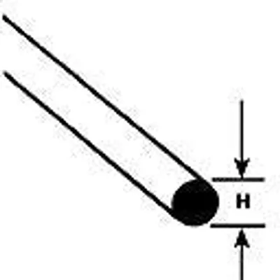Plastruct .250" Round Styrene Rod (5 pcs) PLA90864