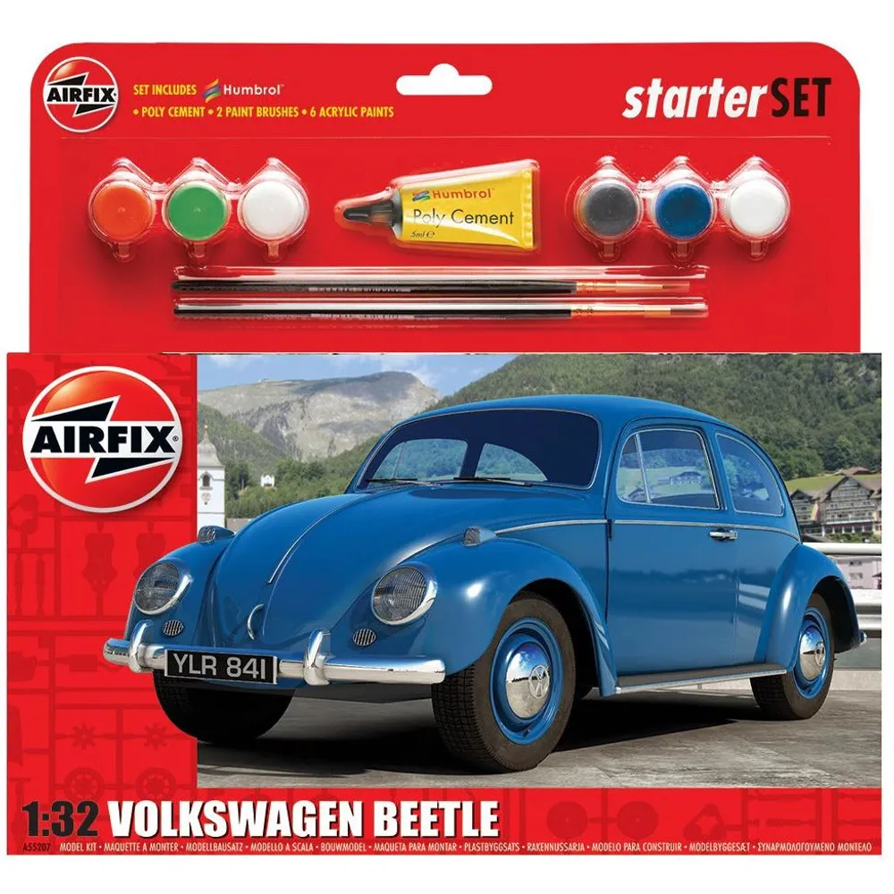 Volkswagen Beetle Starter Set 1/32 Model Car Kit #55207 by Airfix