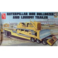 Construction Bulldozer and Lowboy Trailer 1/25 Model Vehicle Kit #1218/06 by AMT