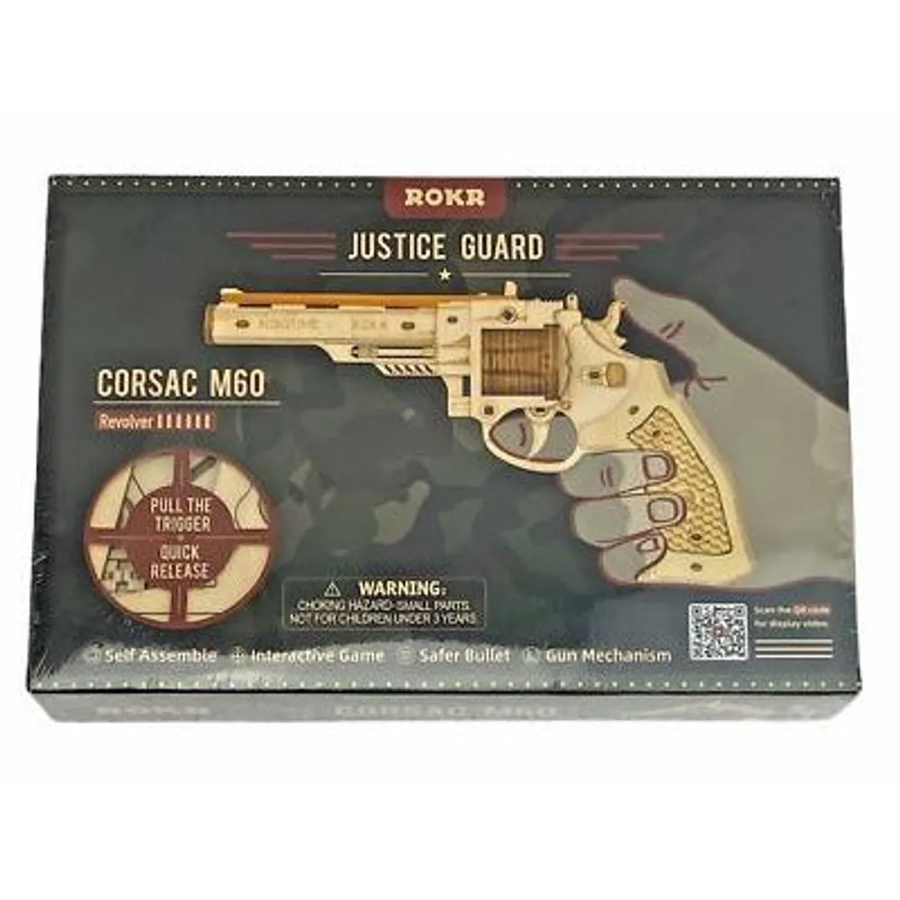 ROKR Corsac M60 Rubber Band Revolver by Robotime