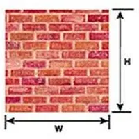 Plastruct 1/24 G Scale Rough Brick Sheet PLA91612