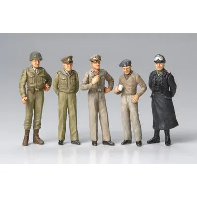 WWII Famous General Set #32557 1/48 Figure Kit by Tamiya