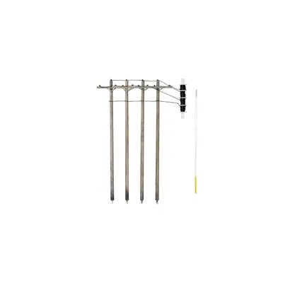 Woodland Scenics Pre-Wired Poles Single Crossbar (HO) WOO2265