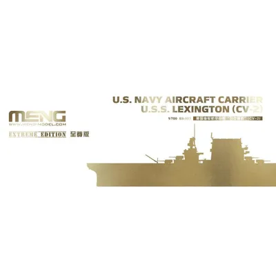 USS Lexington CV-2 Aircraft Carrier Extreme Edition 1/700 Model Ship Kit #ES-007 by Meng