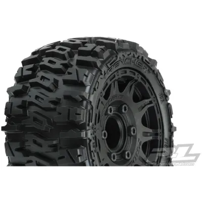 Pro-Line PRO10159-10 Trencher LP 2.8" All Terrain Tires Mounted on Raid Black 6x30 Removable Hex Wheels (2) for Rustler 2wd & 4wd Front and Rear