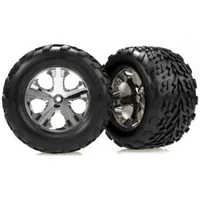 TRA3669 Traxxas Talon 2.8 in Rear Tires w/All-Star Chrome Wheels (2)