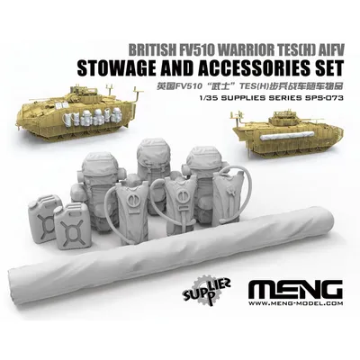 British FV510 Warrior TES(H) AIFV Stowage And Accessories Set (RESIN) 1/35 by Meng