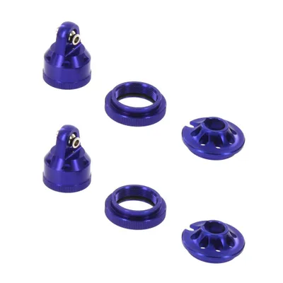 VEN4387B Venom Traxxas X-Maxx Alloy Shock Cap Assembly - 2 Sets, Blue