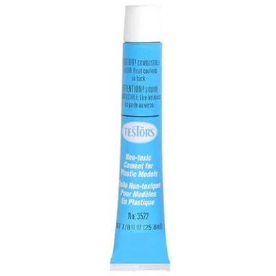 Testors Plastic Cement Blue Tube  5/8oz