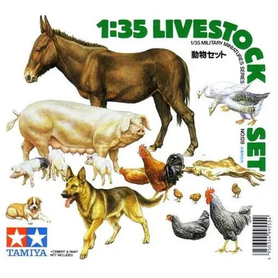 Livestock Set #35128 1/35 Detail Kit by Tamiya