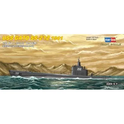 USS Gato SS-212 1941 1/700 Model Submarine Kit #87012 by Hobby Boss