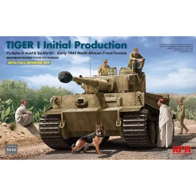 Tiger I Initial Productions Pz.Kpfw.VI Ausf.E Sd.Kfz181 Early 1943 North African Front/Tunisia 1/35 #5050 by Ryefield Model