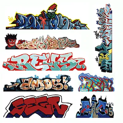 Blair Line Mega Set Modern "Tagger" Graffiti Decals Mega Set #03