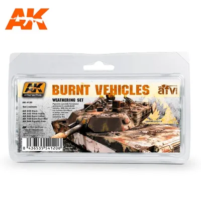 AK-4120 Burnt Vehicle Weathering Set
