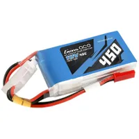 Gens Ace 1034 450mAh 3S1P 11.1V 45C LiPo JST Plug Soft Case 56x31x15mm GEA4503S45JS