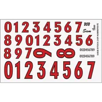 Racing Numbers (Red) Decal Sheet 1/24 by Gofer Racing