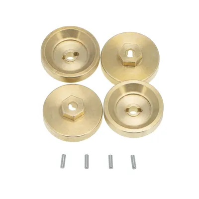 Wheel Hex Weight (4): 4mm Brass - HDTSCX24-9