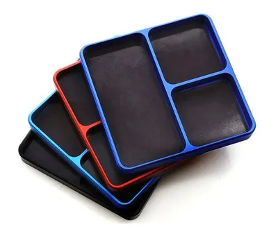 Hobby Details Magnetic Screw Tray (3 Compartments) - 99x98x11mm Assorted Colours