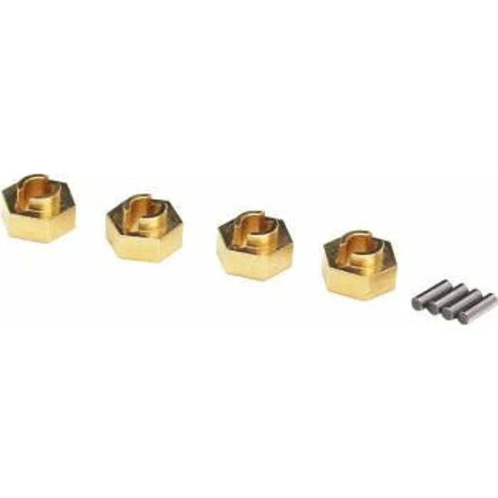 Hot Racing Traxxas TRX-4M 7mm Brass Wheel Hexes w/Pins (4) (+1.5mm) (1.5g)