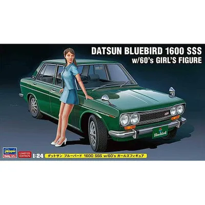 Datsun Bluebird 1600 SSS w/figure 1/24 #52277 by Hasegawa