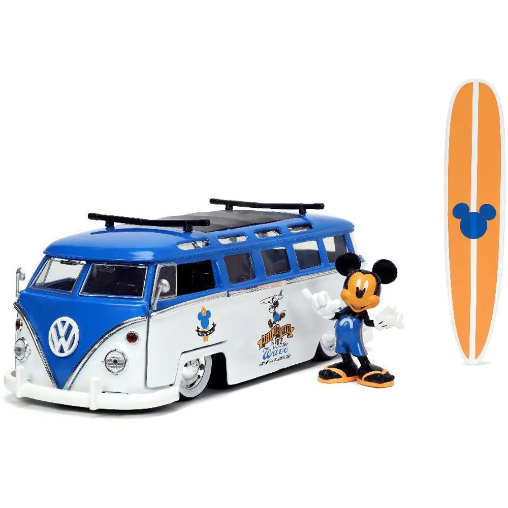 Jada Hollywood Rides Disney 1962 VW Bus w/ Mickey Mouse 1/24 #33179