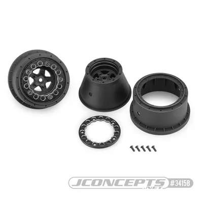 JConcepts Black Beadlock Starfish Mambo 2.2 Rear Wheel (2) JCO3415B