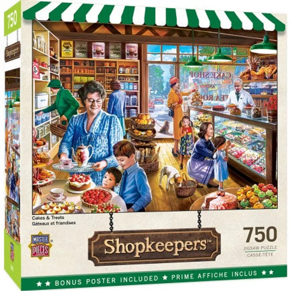 Master Pieces Shopkeepers: Cakes & Treats Store Puzzle (750pc)