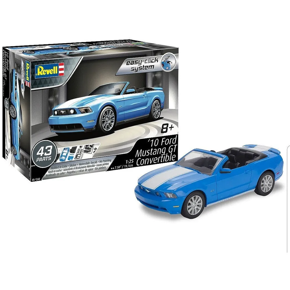 2010 Ford Mustang GT Convertible 1/25 Snap Together Model Car Kit #1242 by Revell