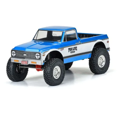 Body (1): 1972 Chevy K-10  Body for 12.3" (313mm) Crawlers Clear - PRO3604-00