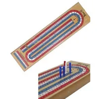 Bicycle 3-Track Wooden Cribbage Board