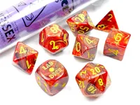 Chessex Vortex 7-Die Set Underworld/Yellow CHX30050