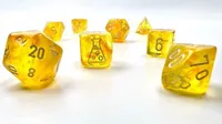 Chessex Borealis 7-Die Set Canary/White Luminary w/ Bonus