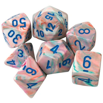 Chessex Mini Festive 7-Die Set Pop Art/Blue CHX20544