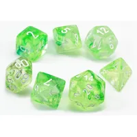 Chessex Nebula 7-Die Set Spring/White Luminary Glow CHX27555