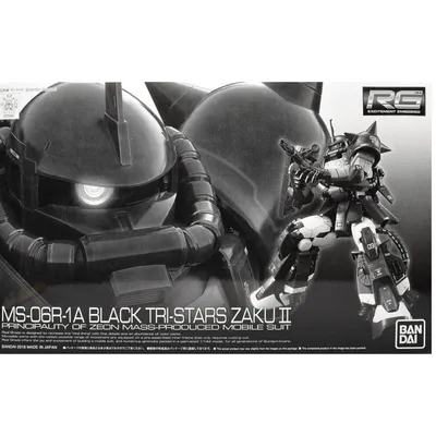 RG 1/144 MS-06R-1A Zaku II High Mobility Type Black Tri-Stars Ver #0152373 by Bandai