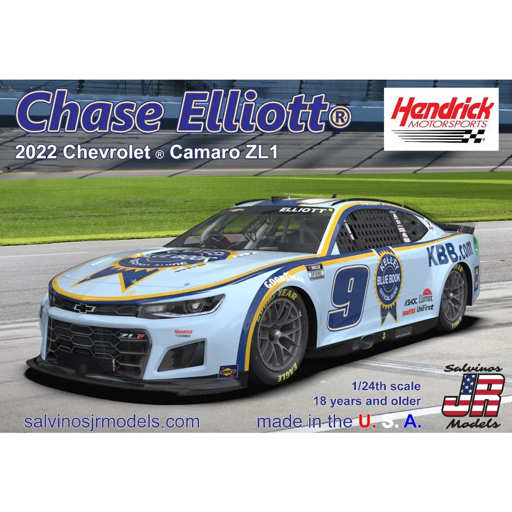 Hendrick - Chase Elliott 2022 Camaro Kelley 1/24 Model Car Kit #HMC2022CEK by Salvinos JR