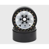 SSD00251 1.9” Steel 8 Spoke Beadlock Wheels (White) (2)