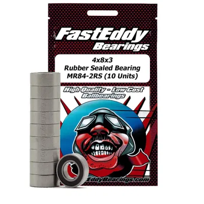 Fast Eddy Rubber Sealed Bearings (1): 4x8x3 TFE279 MR84-2RS
