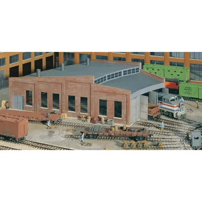 Three-Stall Roundhouse Kit - 14 x 14-1/4 x 4-11/16" 35.6 x 36.2 x 11.9cm