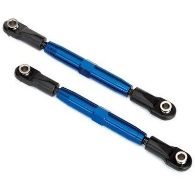 TRA3644X Camber links, rear (TUBES blue-anodized, 7075-T6 aluminum, stronger than titanium) (73mm) (2)/ rod ends, rear (4)/ rod ends, front (4)/ aluminum wrench (1)